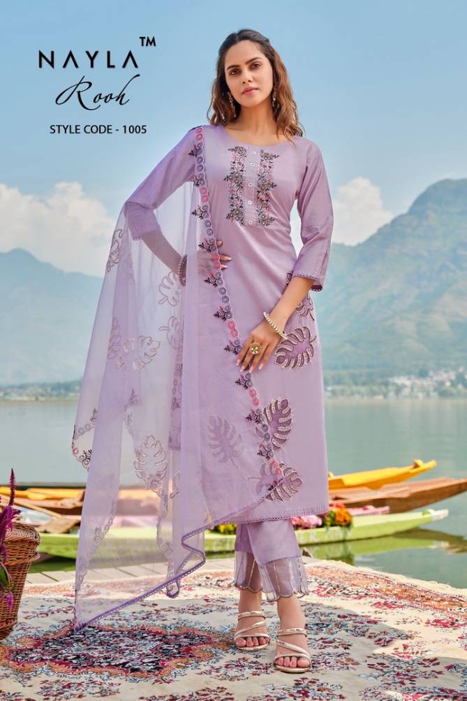 Rooh By Nayla Chanderi Work Readymade Suits Catalog